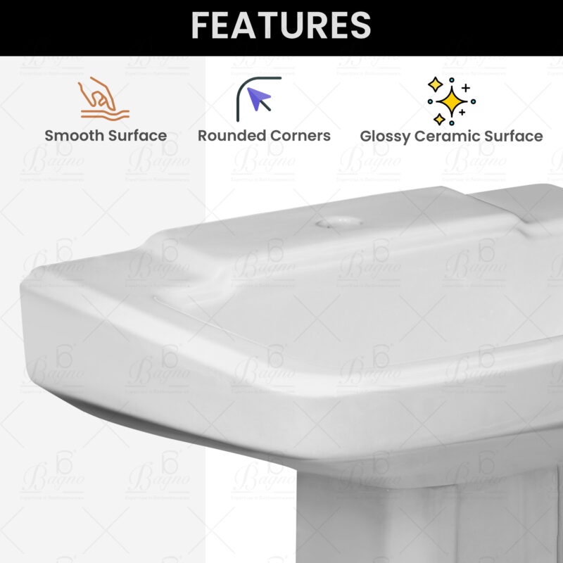 WASH BASIN WB07 FULL PEDESTAL